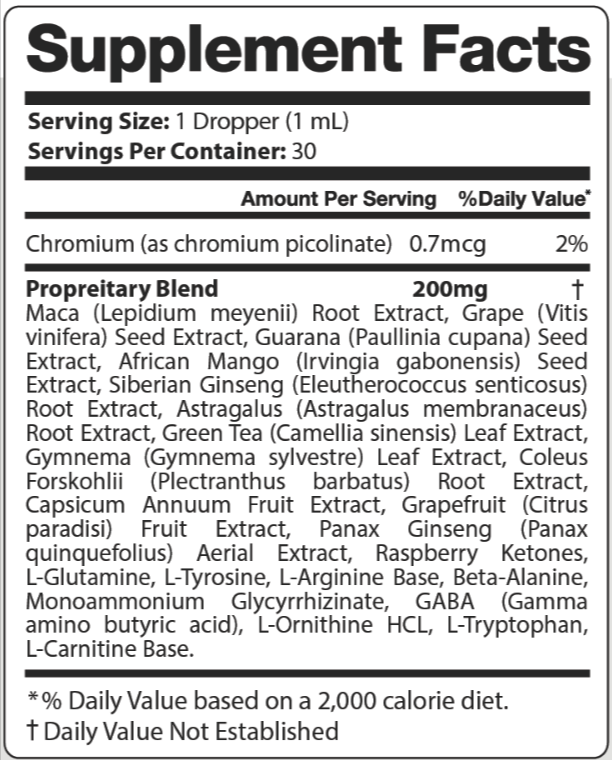 GlycoFortin-Supplement-fact